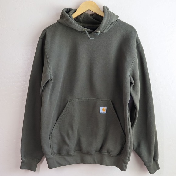 Carhartt Other - Carhartt Mens Small Olive Green Pullover Hoodie Sweatshirt Loose Fit Casual K121